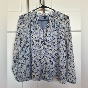 Ann Taylor Floral Business Blouse